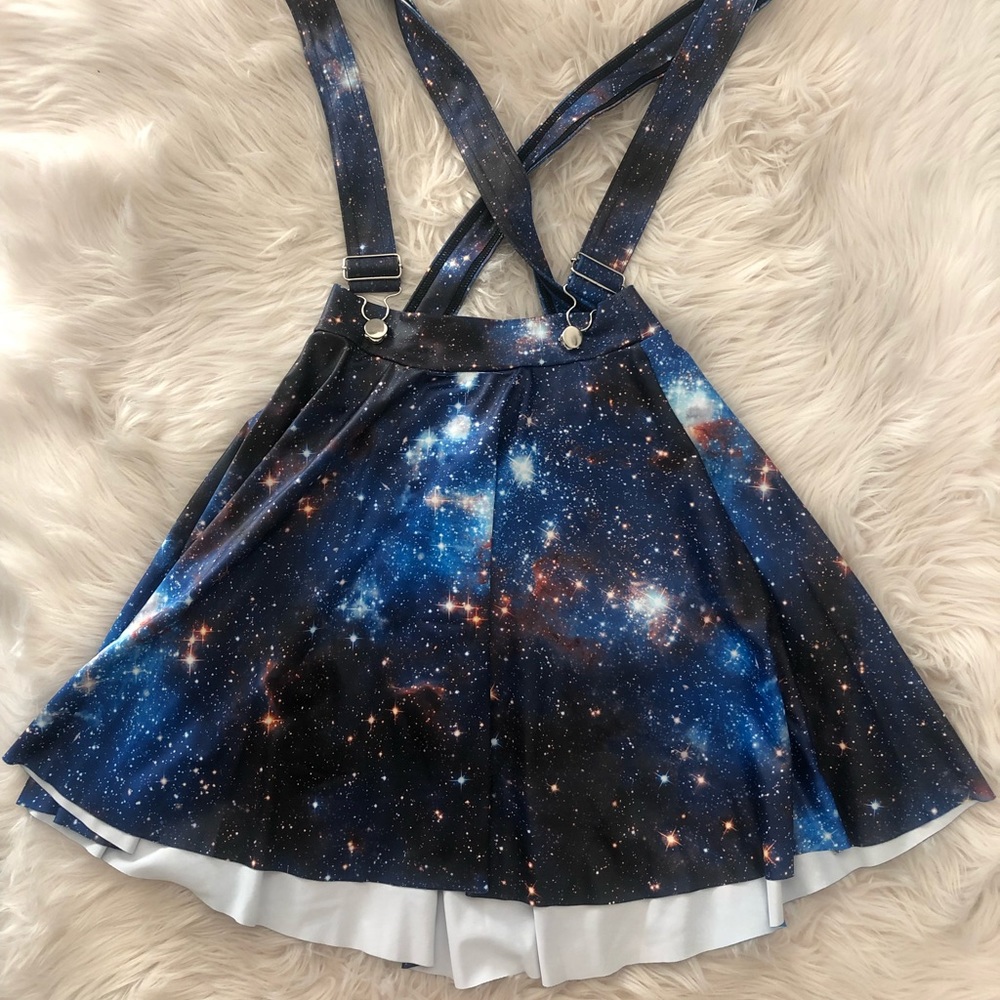 Black Milk XS Galaxy Blue Pinafore